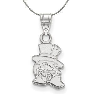 Sterling Silver Wake Forest U. Small Pendant Necklace - 24 Inch